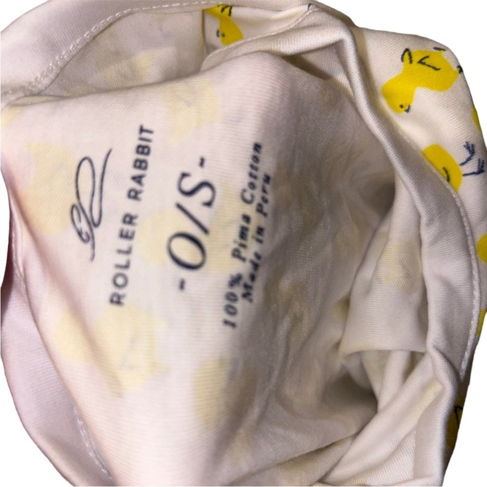 Roberta Roller Rabbit Yellow Duck Print Kids Hat - Picture 3 of 5
